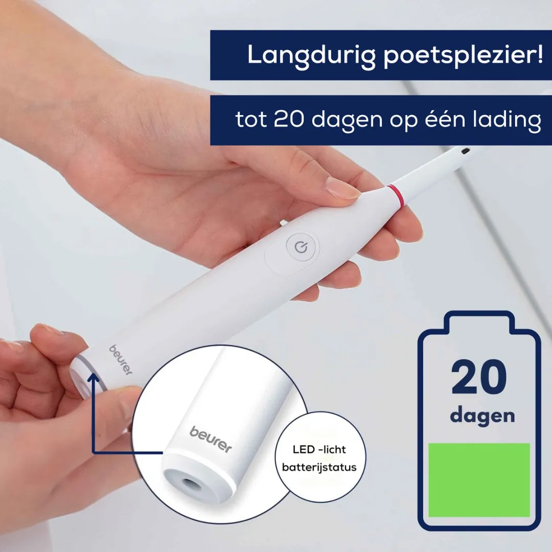 Beurer TB 30 Elektrische Tandenborstel - 4 standen - 20 dagen accu - wit
