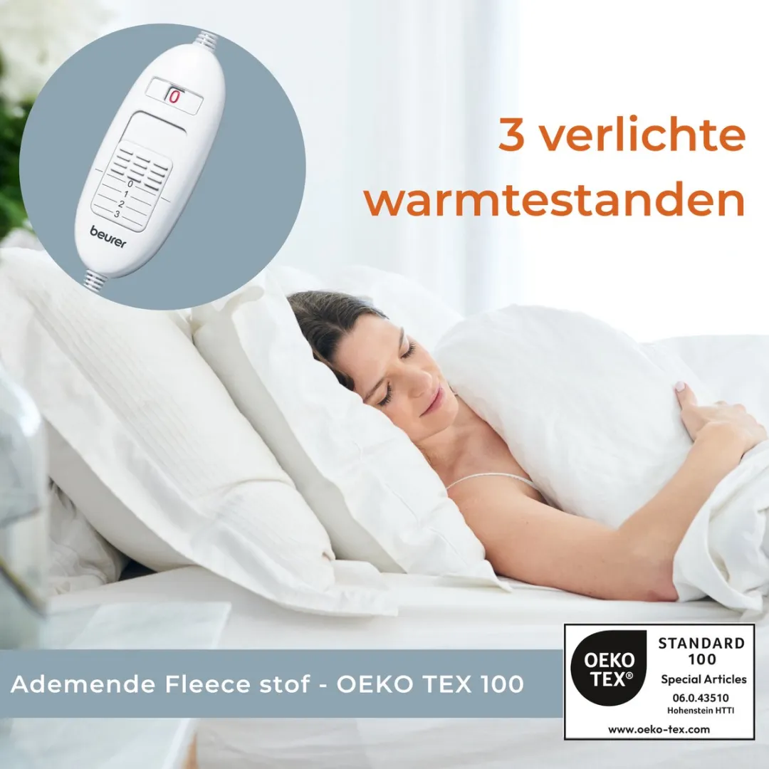 Beurer Compact TS 30406 Elektrische Onderdeken 130x75cm - 50W - Wit