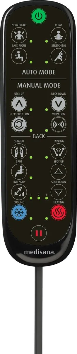 Medisana MC 828 Shiatsu Massagekussen - Hot & Cold - Zwart