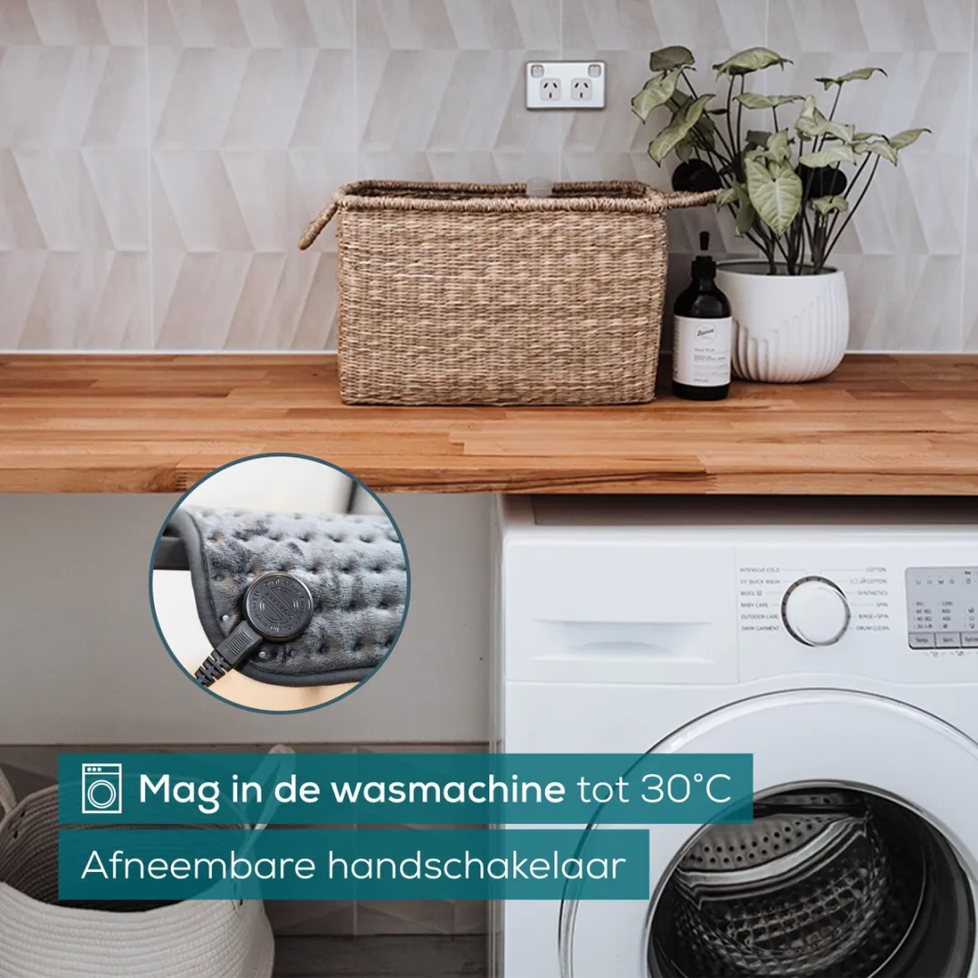 Beurer HK 123 XXL Warmtekussen 60x30cm - 6 standen - Grijs/ Groen - afbeelding 6 van 6