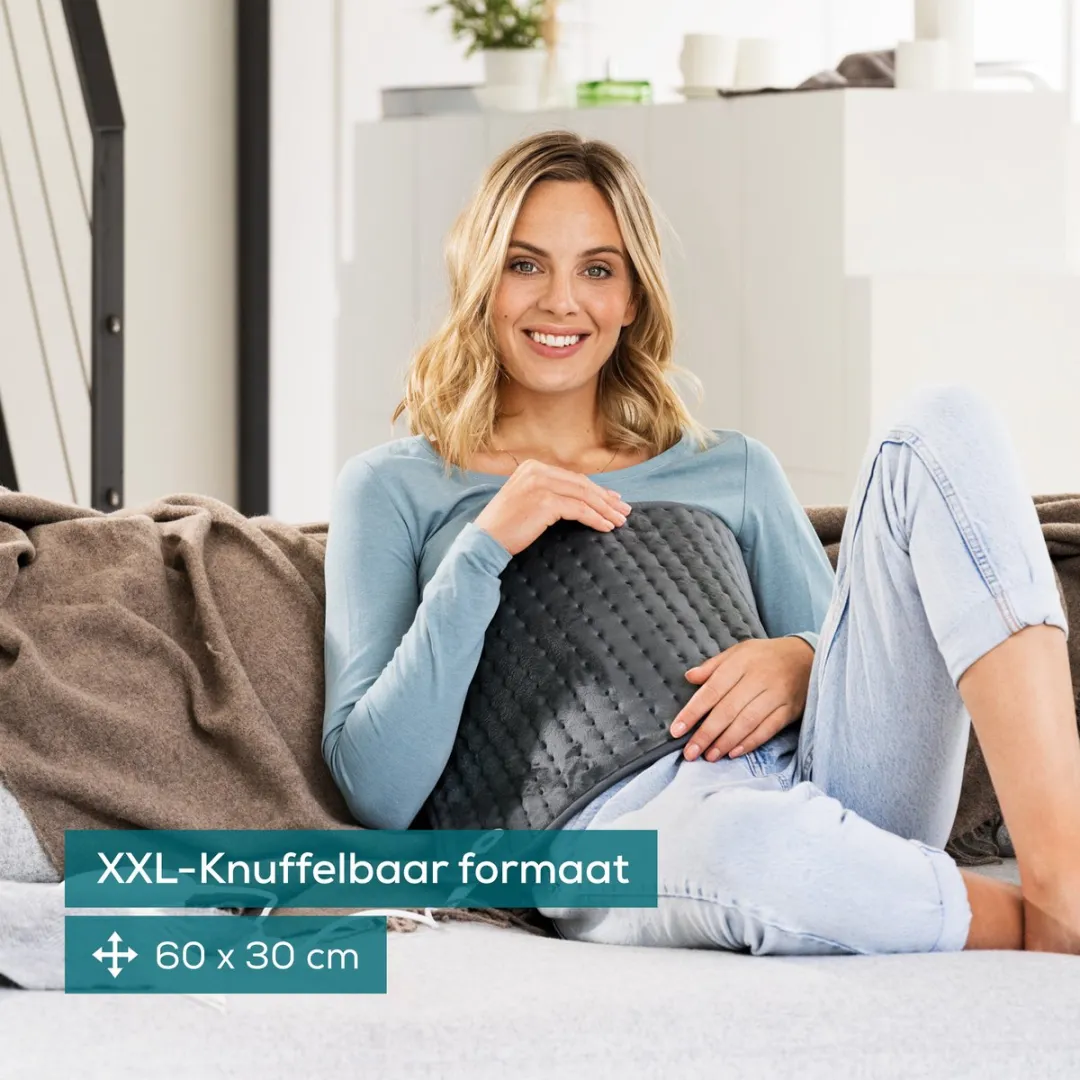 Beurer HK 123 XXL Warmtekussen 60x30cm - 6 standen - Grijs/ Groen