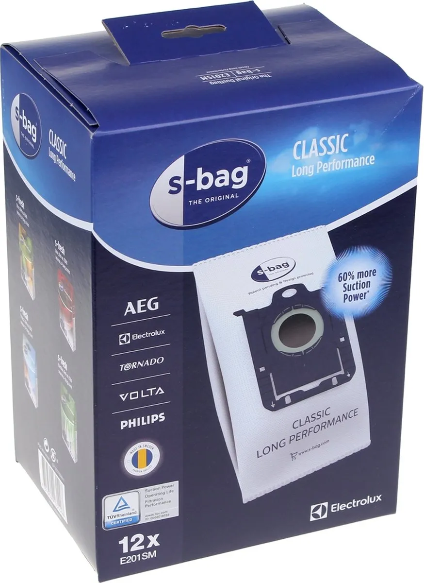 Electrolux S-bag E201SM Stofzuigerzak - 12 Stuks - o.a. Samsung/AEG/Philips - afbeelding 6 van 6