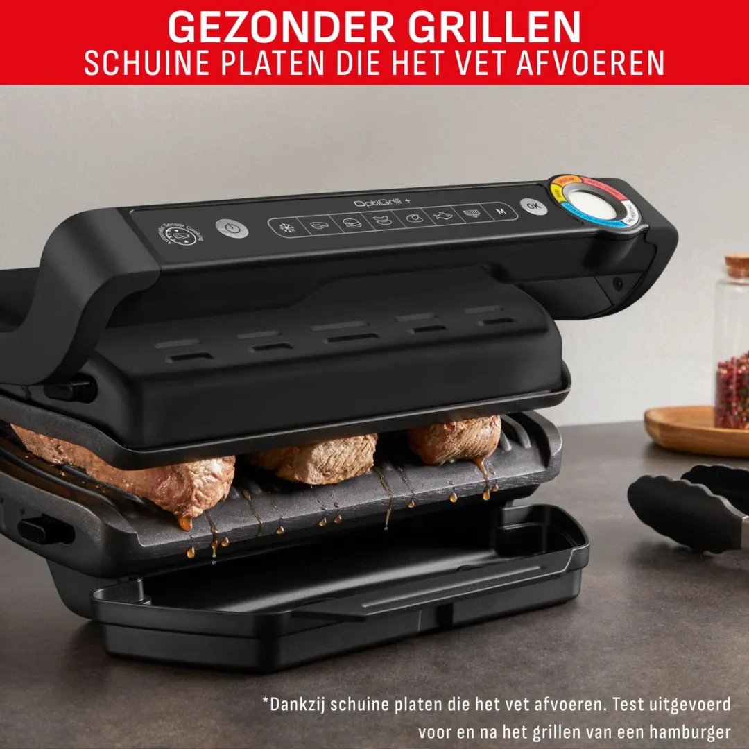 Tefal OptiGrill+ GC7178 Contactgrill - 2000W - Zwart