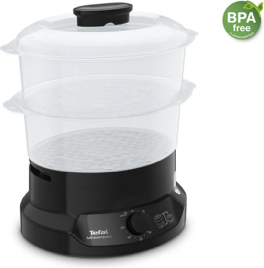 Tefal Minicompact VC139810 Stoomkoker 2 Manden - 800W - Zwart - afbeelding 6 van 6