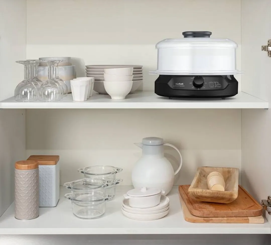 Tefal Minicompact VC139810 Stoomkoker 2 Manden - 800W - Zwart