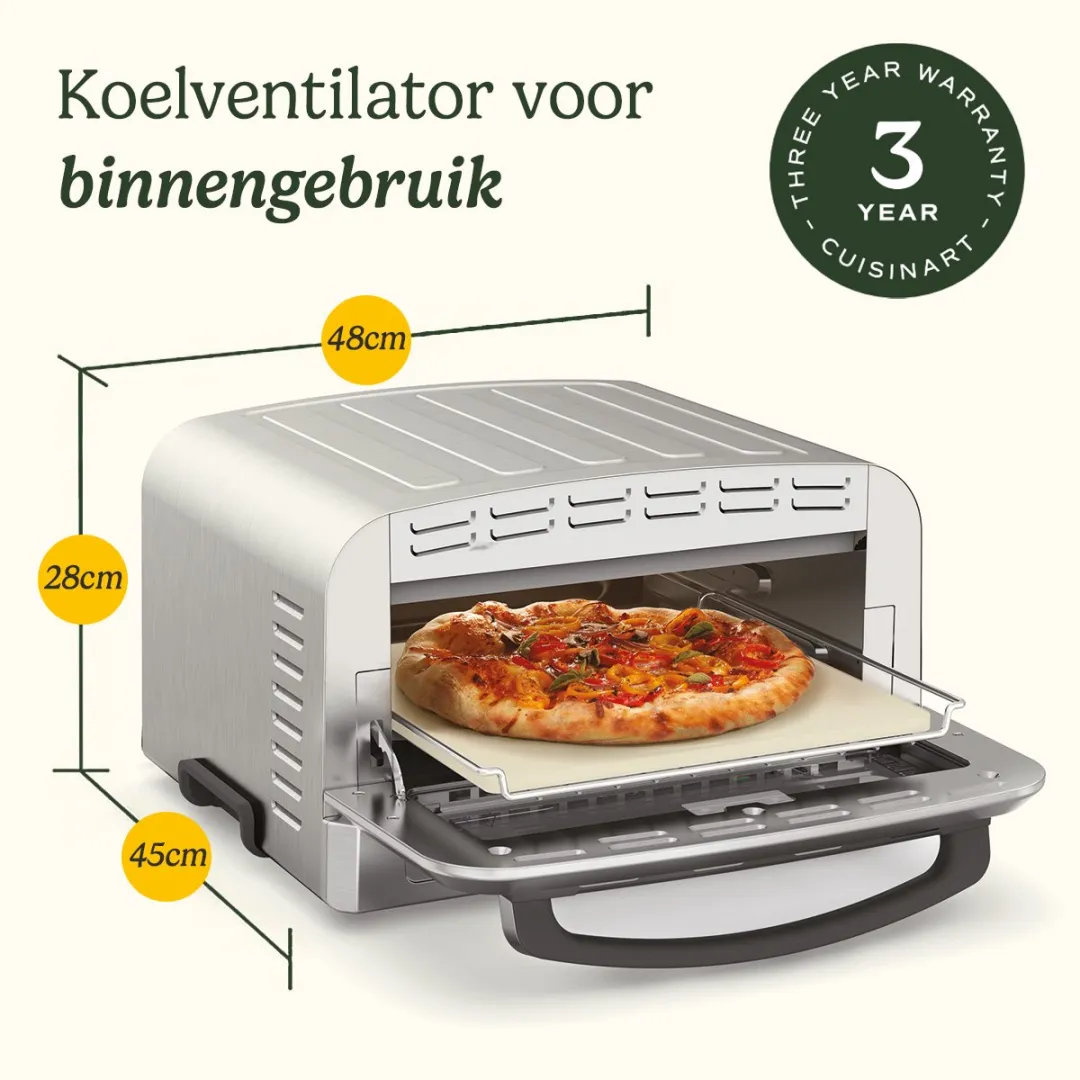 Cuisinart CPZ120E Houtgestookte Pizzaoven - 30cm - RVS - afbeelding 6 van 6