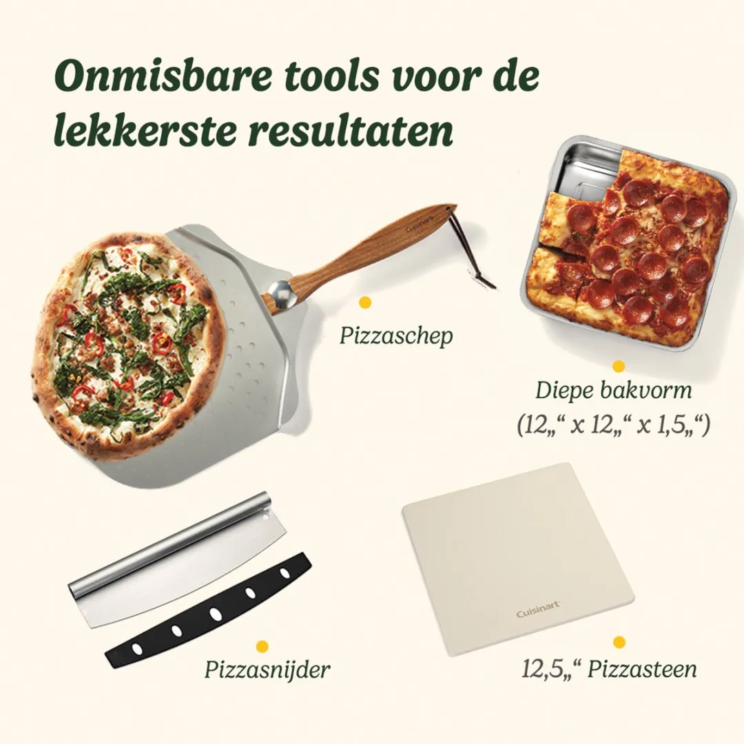 Cuisinart CPZ120E Houtgestookte Pizzaoven - 30cm - RVS