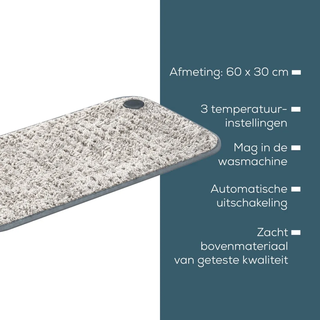 Beurer HK 126 XXL Elektrisch Warmtekussen 60x30cm - Grijs - afbeelding 6 van 6