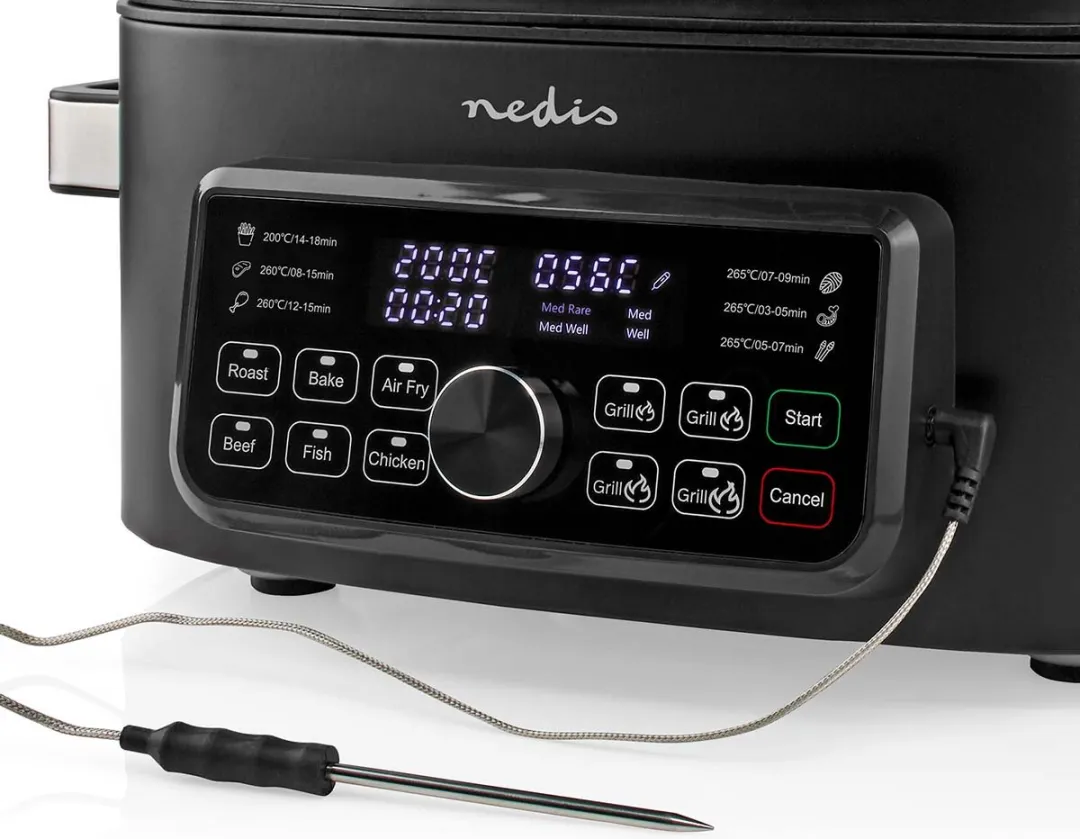 Nedis Heteluchtfriteuse 6L - 7 Programma's - 1660W - Zwart - afbeelding 5 van 6