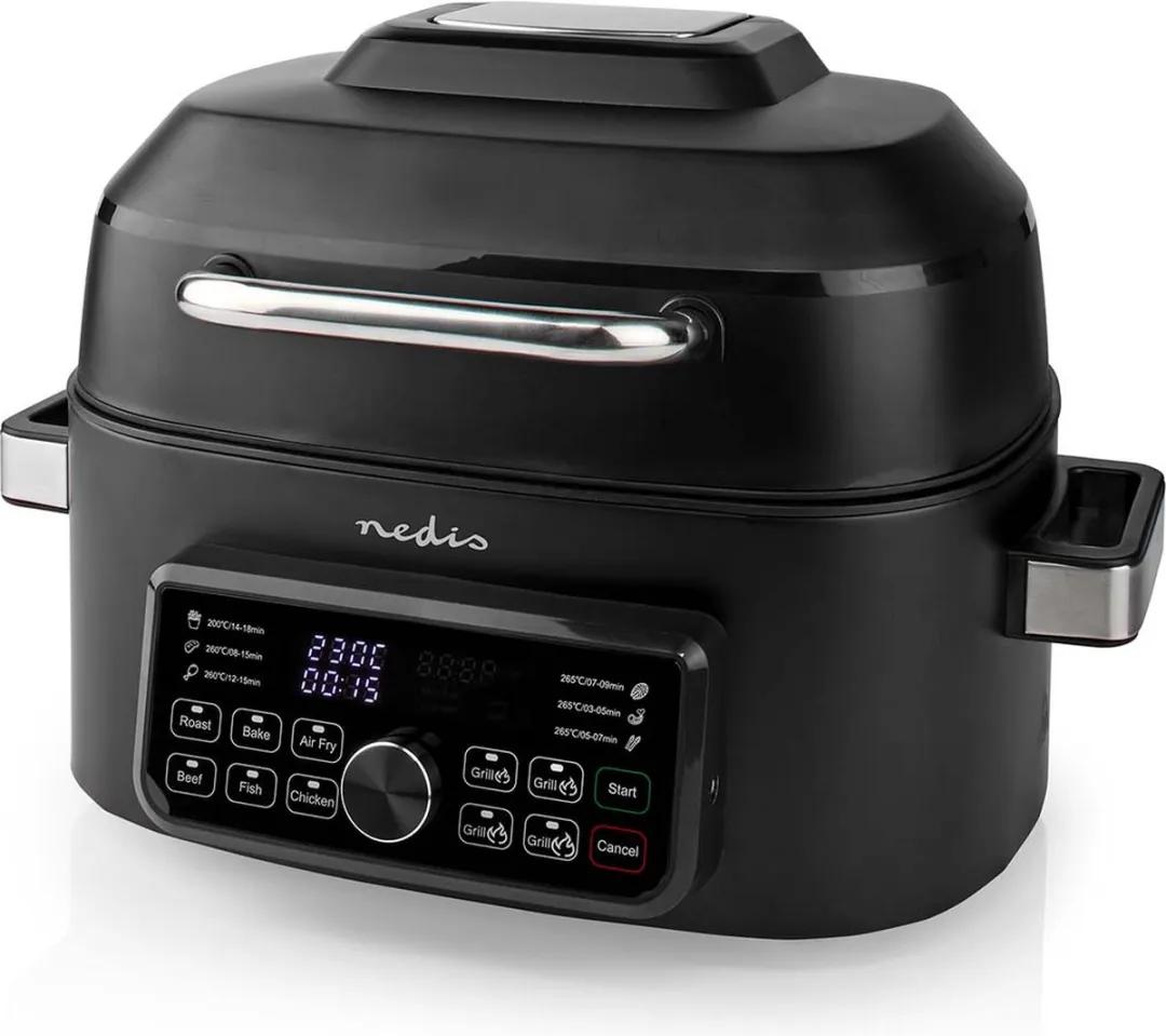 Nedis Heteluchtfriteuse 6L - 7 Programma's - 1660W - Zwart - afbeelding 4 van 6