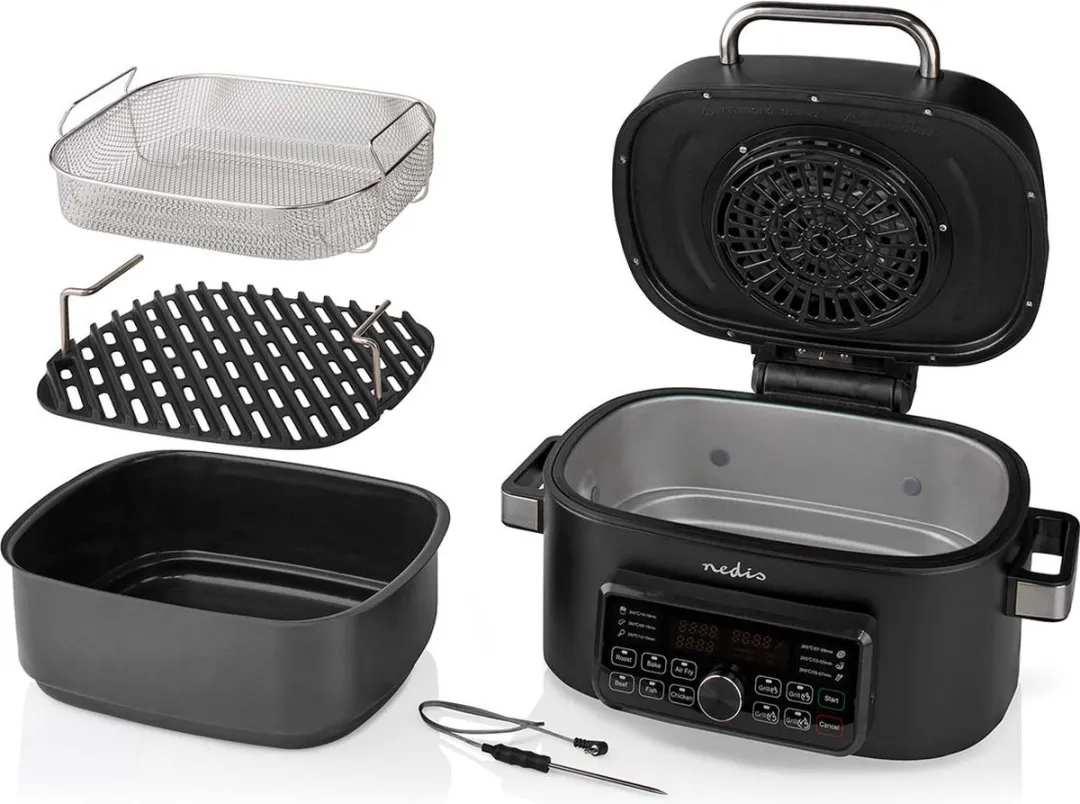 Nedis Heteluchtfriteuse 6L - 7 Programma's - 1660W - Zwart - afbeelding 3 van 6