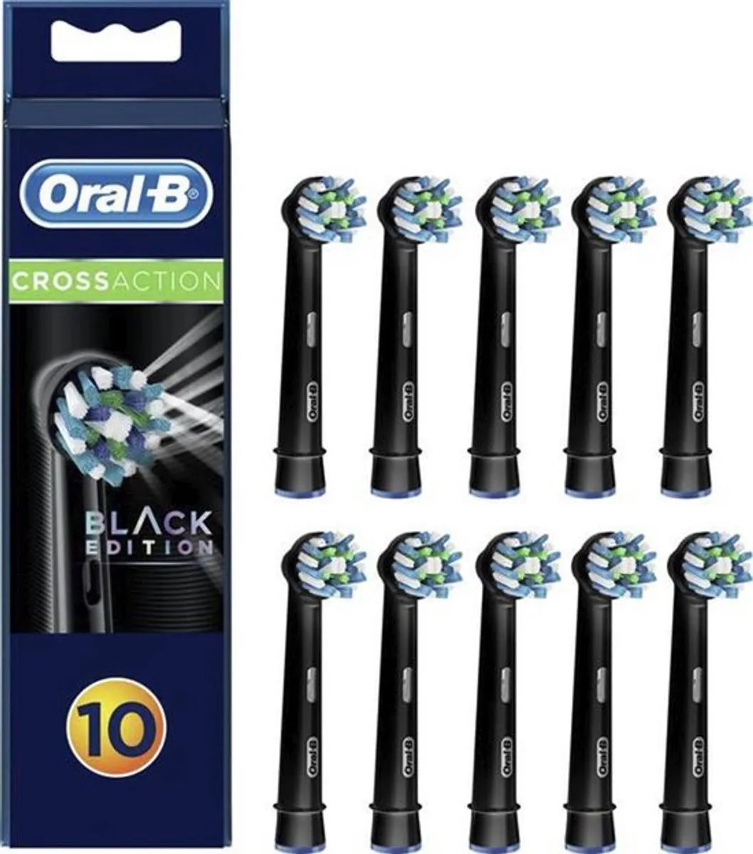 Oral-B Pro Cross Action Opzetborstels - 10 Stuks - Zwart