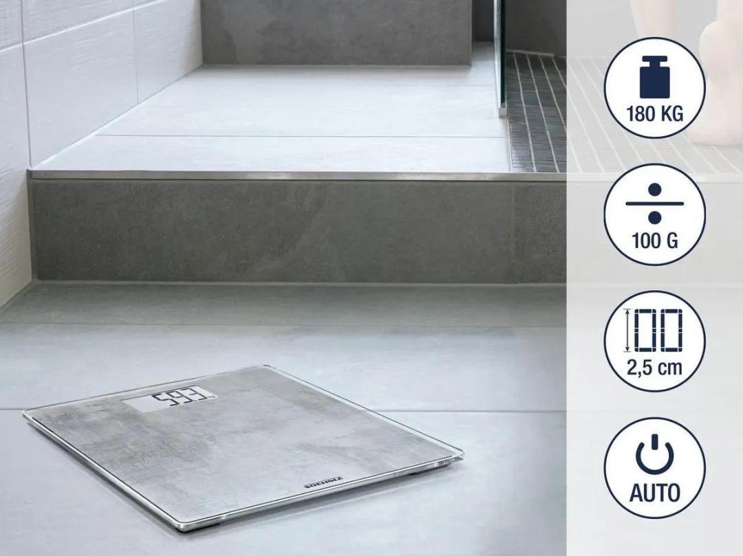 Soehnle Style Sense Compact 300 Digitale Personenweegschaal - Betonlook - 180 kg