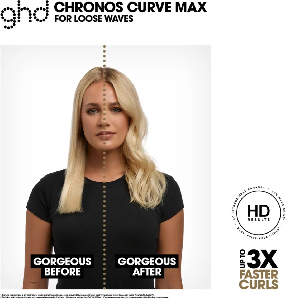 GHD Chronos Curve Max Krultang 38mm - Zwart