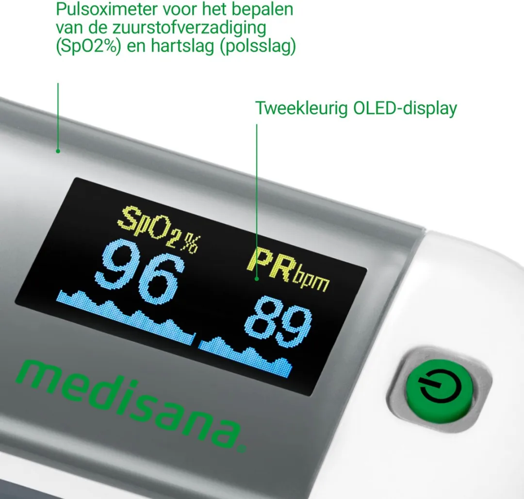Medisana PM 100 Saturatiemeter - Wit - afbeelding 6 van 6