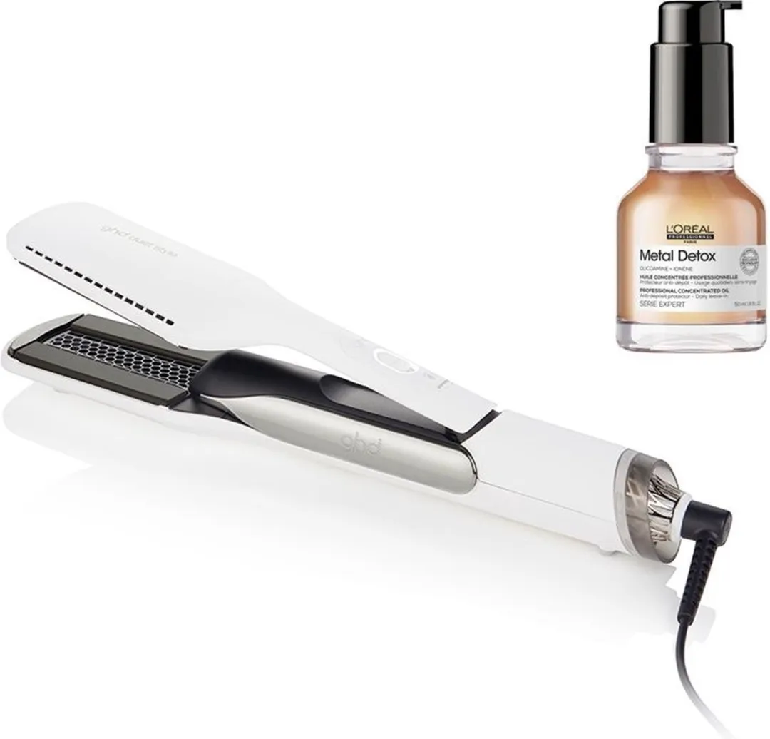 GHD Duet Style White + L'Oréal Serie Metal Detox Olie 50ml