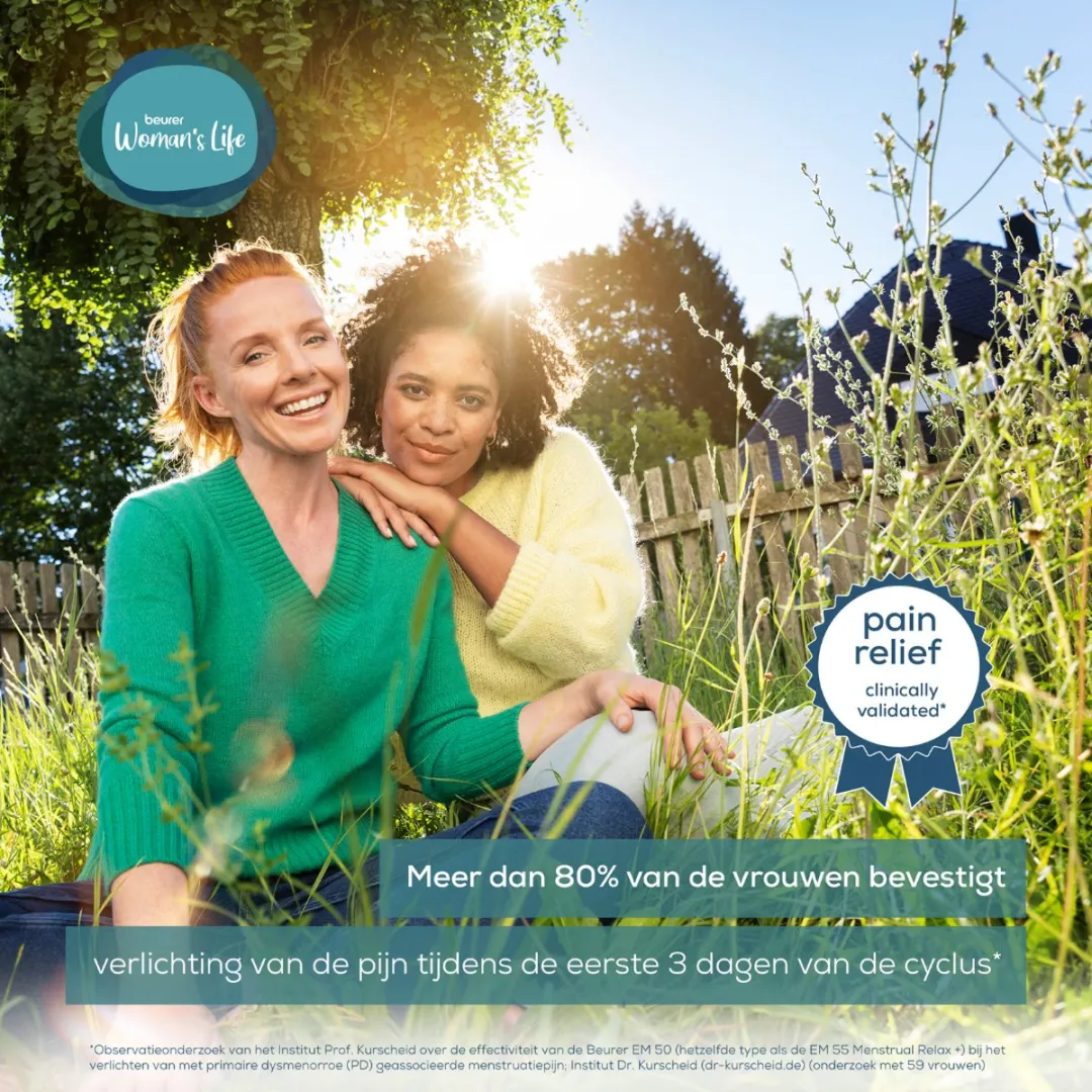 Beurer EM 55 Menstruatieband - TENS & Warmte 43°C - Groenblauw