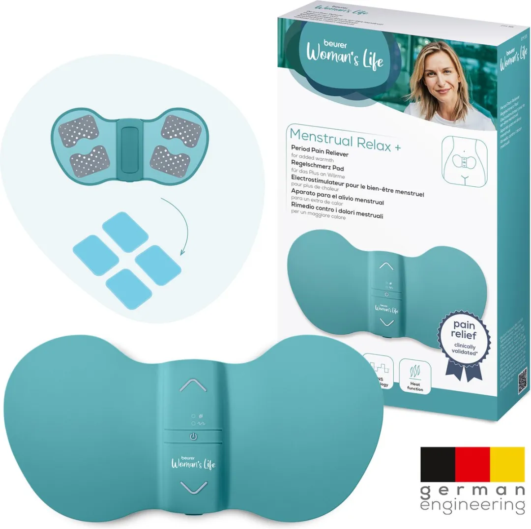 Beurer EM 55 Menstruatieband - TENS & Warmte 43°C - Groenblauw