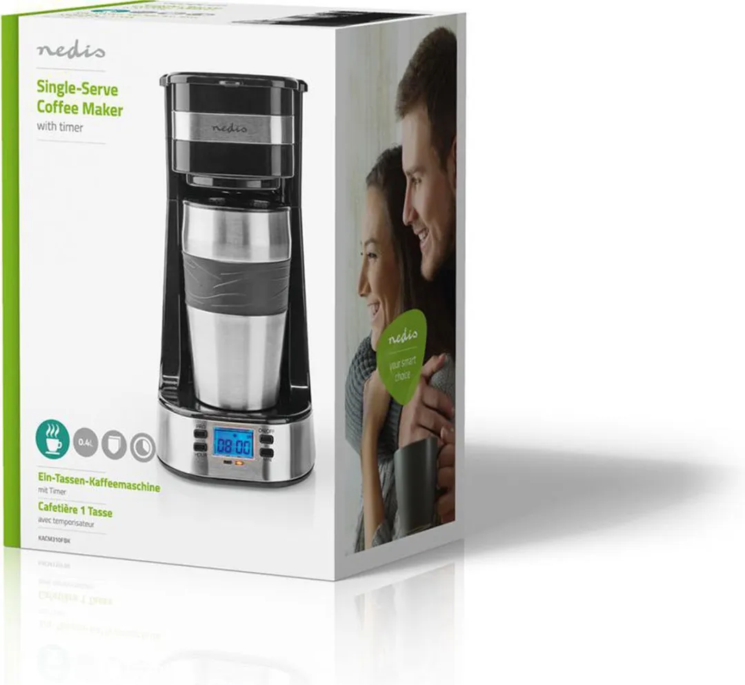 Nedis KACM310FBK 1-kops Koffiezetapparaat - 0,42L - Zwart