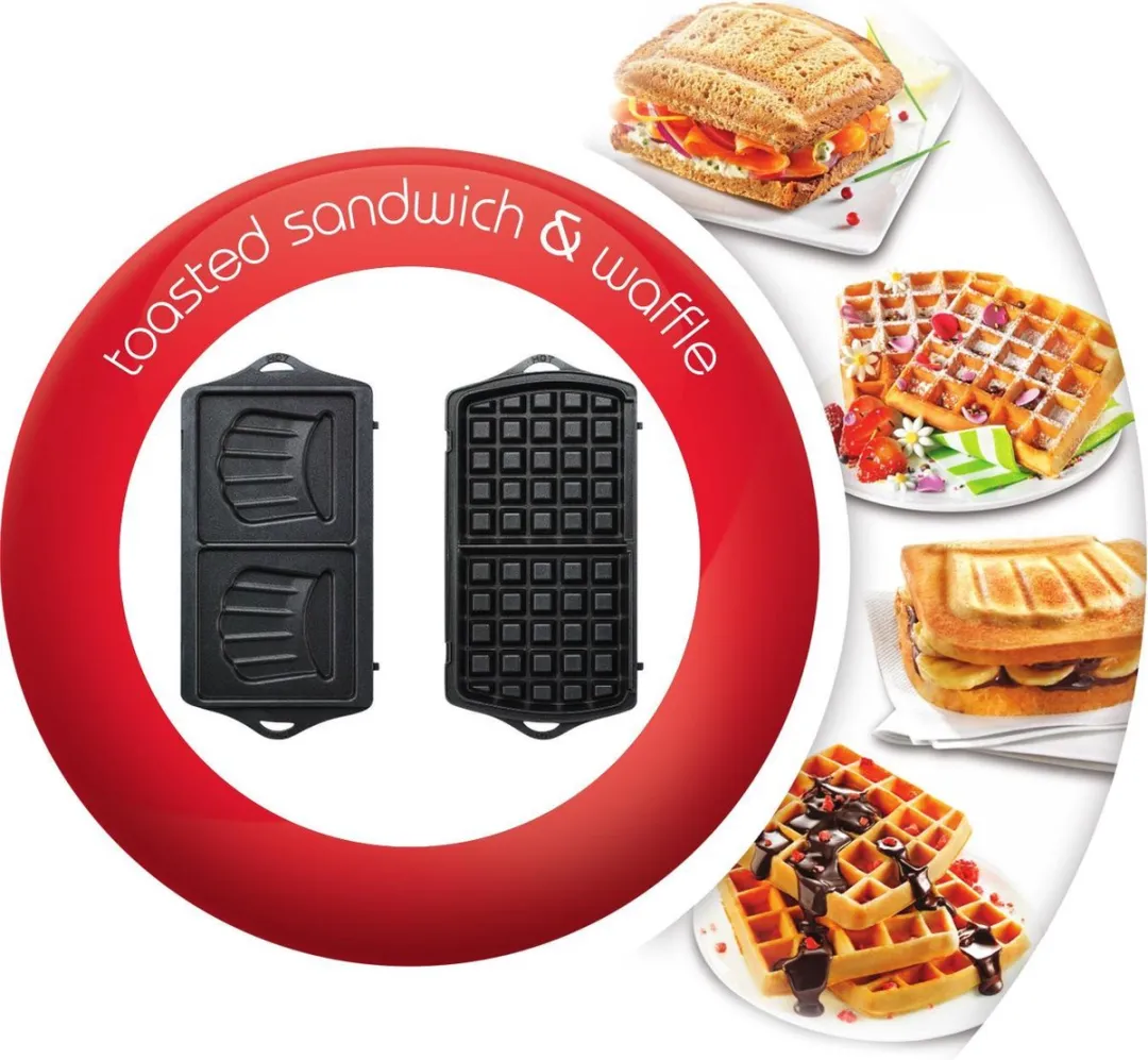 Moulinex Break Time SJ615612 Tosti & Wafelijzer - 700W - 4 Platen