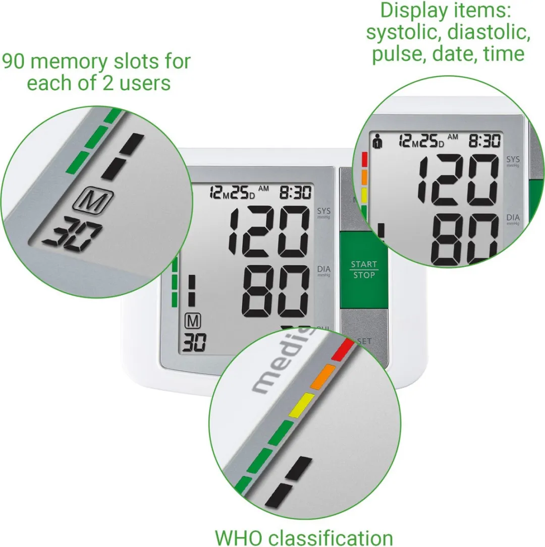 Medisana BU 510 Bovenarm Bloeddrukmeter - 2 Personen - 90 Metingen - Wit