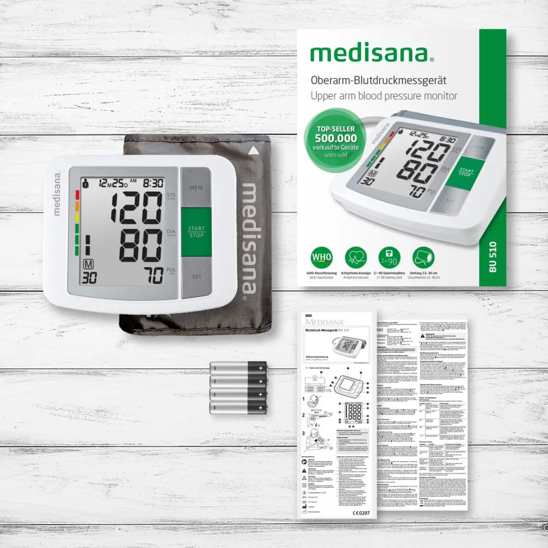 Medisana BU 510 Bovenarm Bloeddrukmeter - 2 Personen - 90 Metingen - Wit