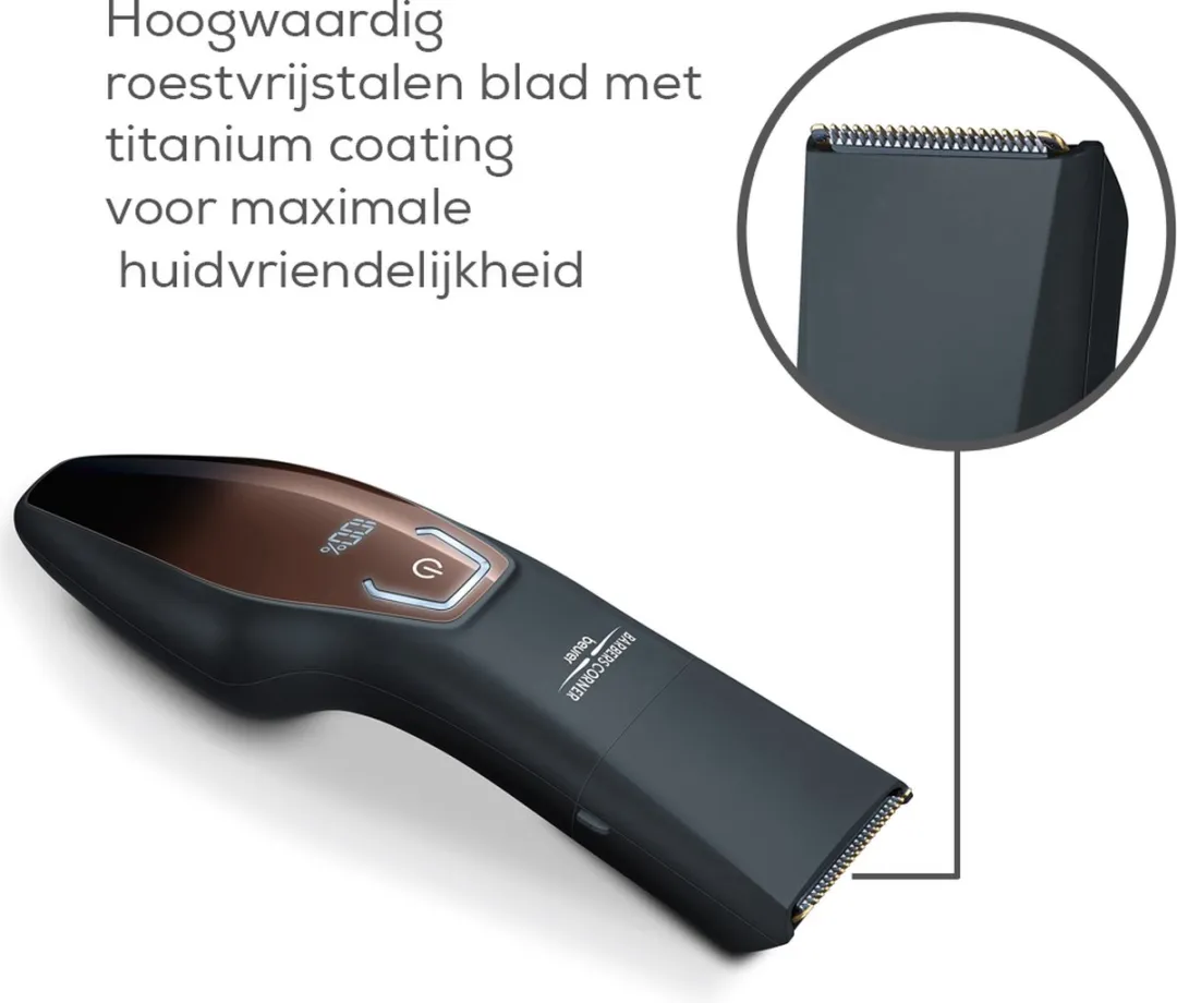 Beurer HR 4000 Baardtrimmer - 4 Opzetstukken - 1-27mm - Zwart