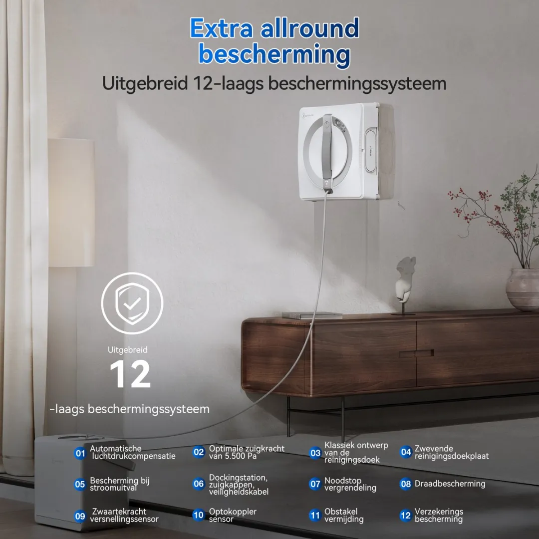Ecovacs Winbot W2 Pro Omni Robot Ramenreiniger WG851-11EDR - Wit