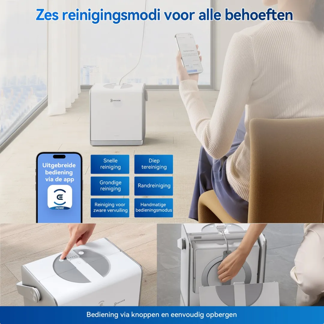 Ecovacs Winbot W2 Pro Omni Robot Ramenreiniger WG851-11EDR - Wit