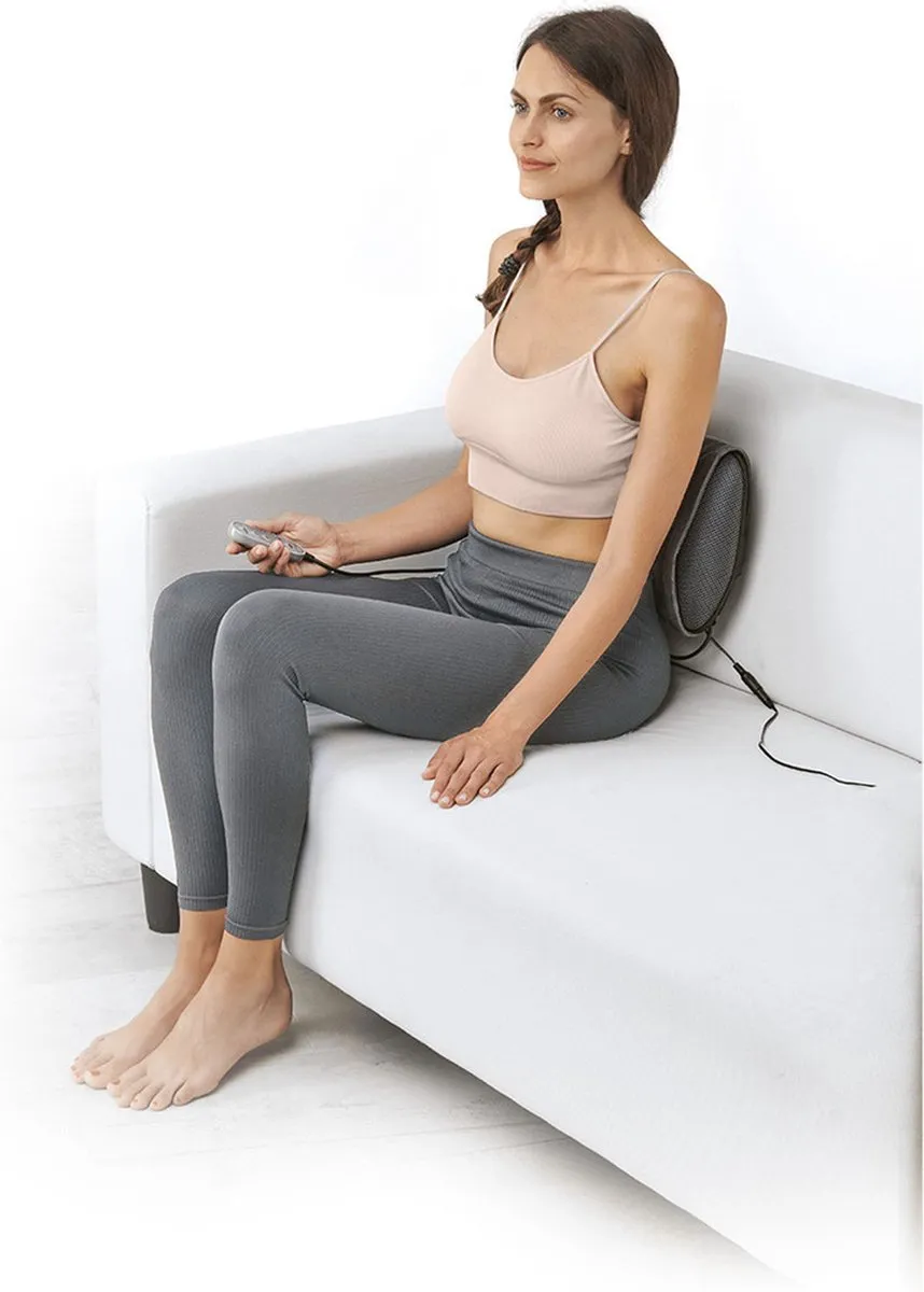 SILVERCREST Shiatsu Rug Massagekussen 12W - 4 Koppen - Zwart