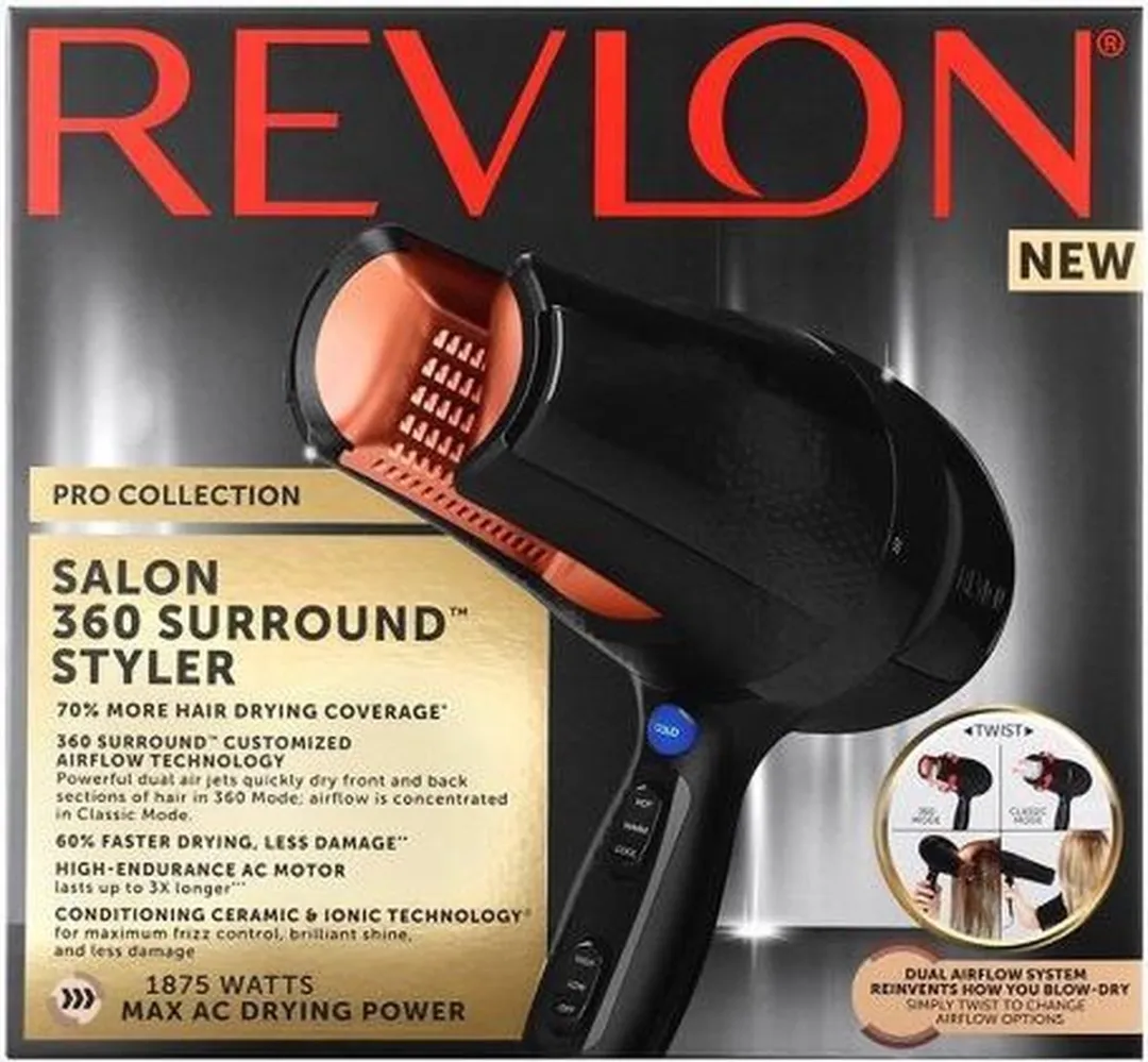 Revlon RVDR5206E Salon 360° Haardroger 1800W - Zwart/Goud