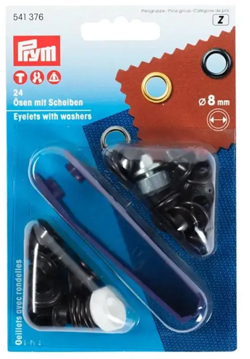 Prym Ringen met schijven 8mm Gebronsd - 24 Stuks