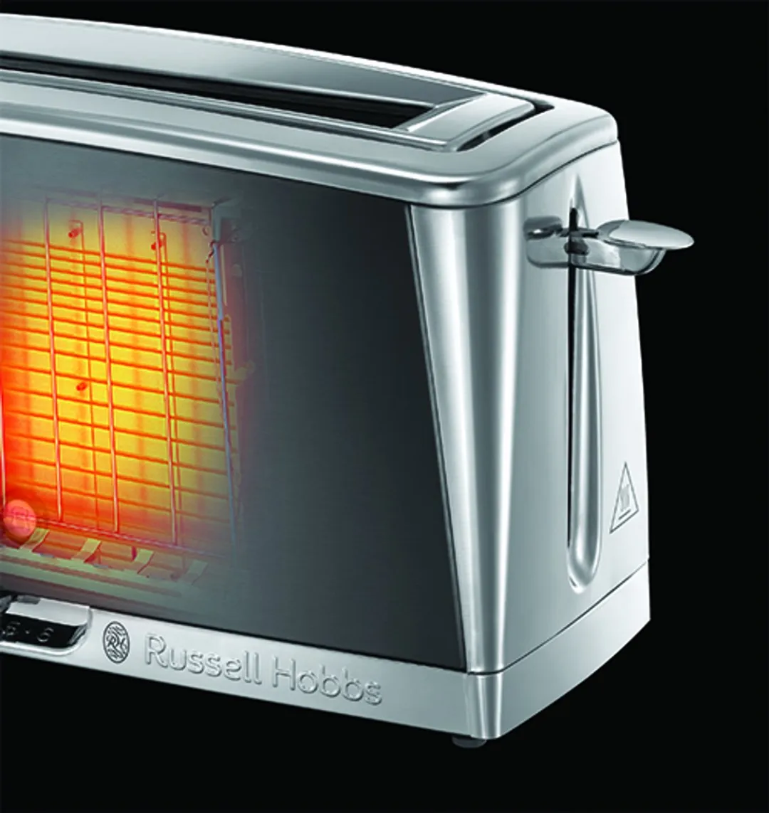 Russell Hobbs Luna Moonlight Grey Broodrooster 2x - 1420W - afbeelding 6 van 6