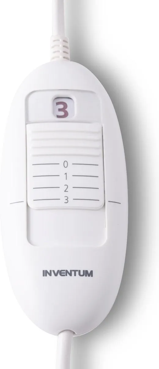 Inventum HNK18 Elektrisch Warmtekussen 44x33cm - 3 Warmtestanden - Wit/Grijs