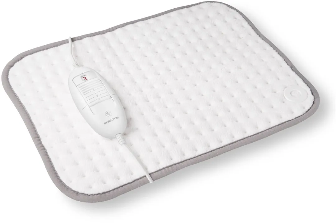 Inventum HNK18 Elektrisch Warmtekussen 44x33cm - 3 Warmtestanden - Wit/Grijs