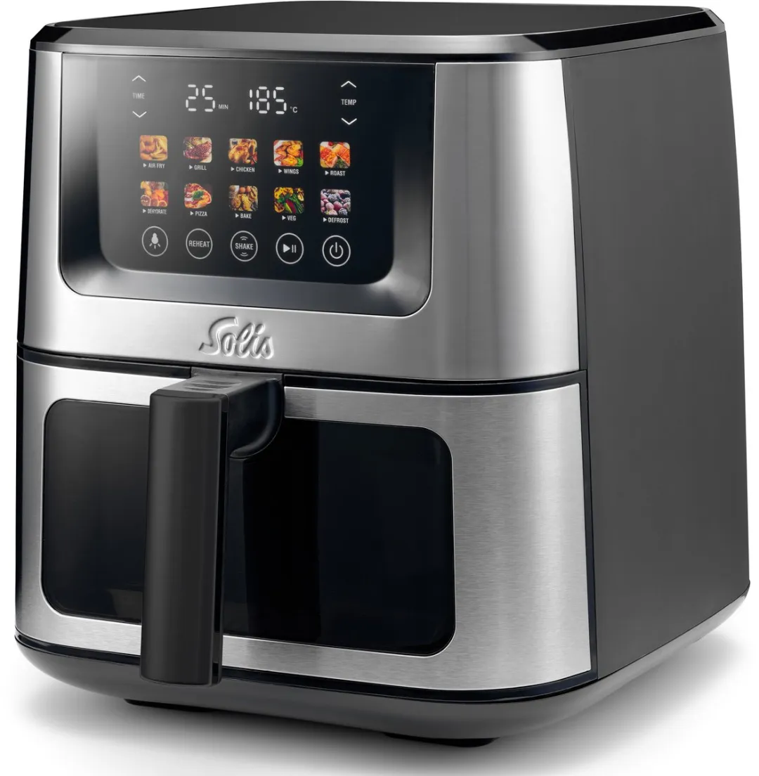 Solis Air Fry & Dry XL Airfryer 7.5L - 10 Programma's - 1870W - Zwart
