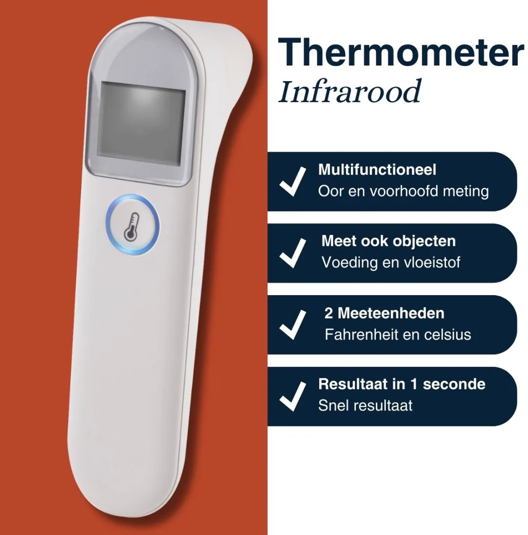 Grundig Infrarood Thermometer 3-in-1 - Voorhoofd/Oor - 1 Sec Meting - Wit