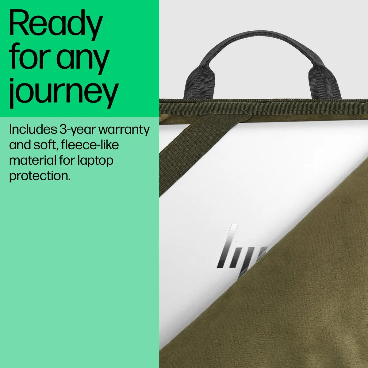 HP 15,6-inch Modular Laptop-sleeve 9J4C3AA - 4 Vakken - Green/Grey