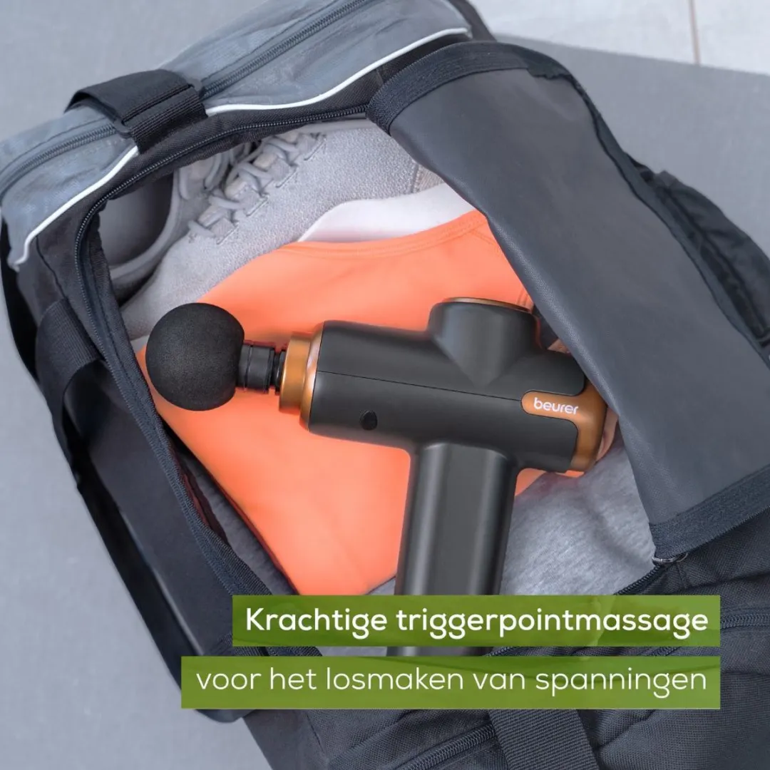 Beurer MG 99 Massagepistool - 5 Intensiteiten - 4 Koppen - Zwart/Brons