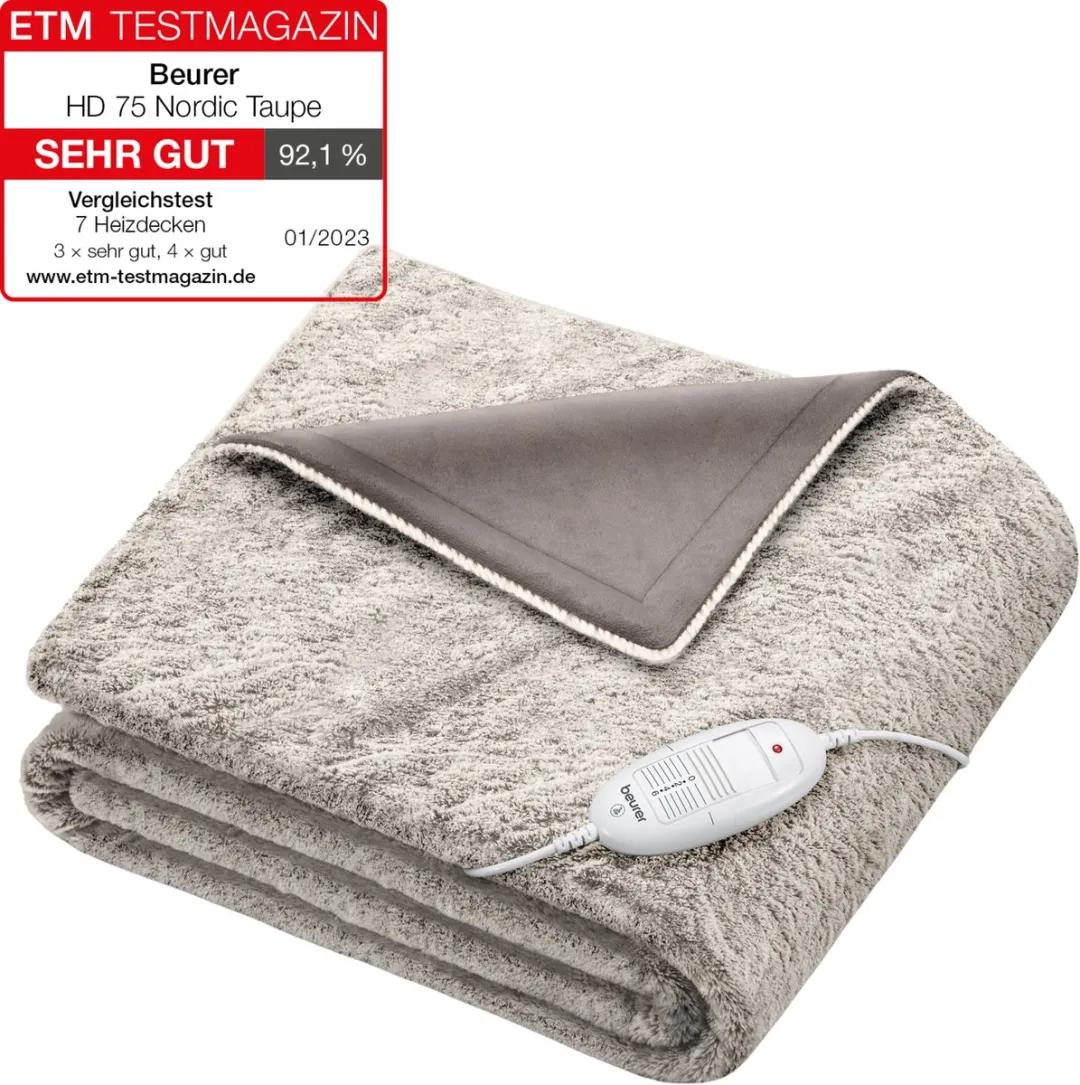 Beurer Elektrische Deken - Warmtedeken - 1 persoons 180x130cm - Test: Zeer goed - Automatische uitschakeling - Nordic - 5 Jaar Garantie excl bij Bol.com