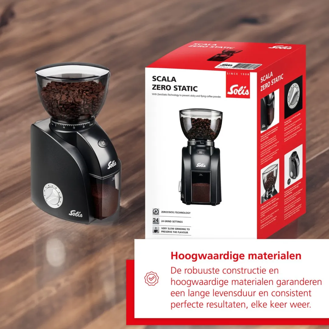 Solis Scala Zero 1662 Koffiemolen - 24 Maalinstellingen - Zwart - afbeelding 6 van 6