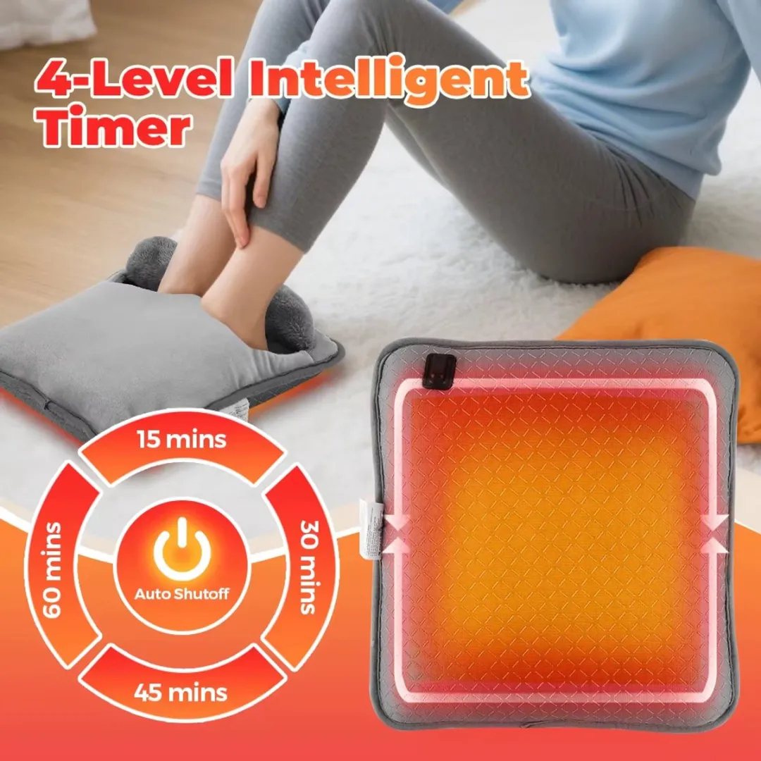 RedParrot Elektrische Voetenwarmer 4 Standen - Grijs