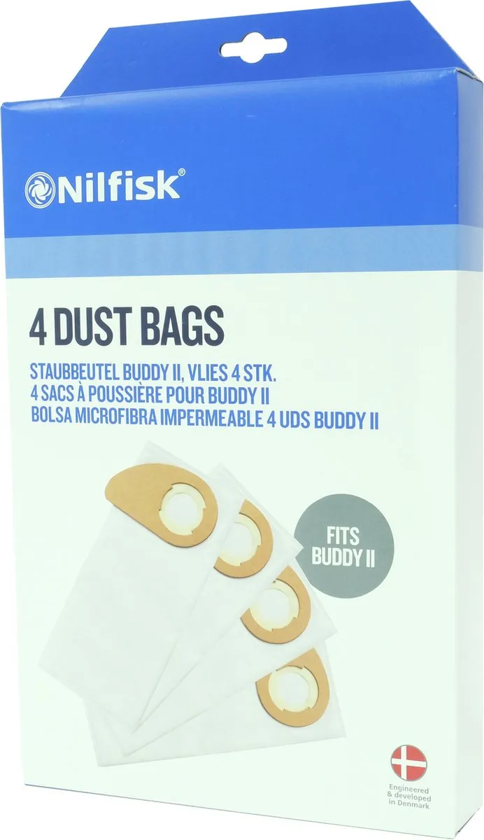 Nilfisk Buddy 2 Serie Stofzakken - 4 Stuks