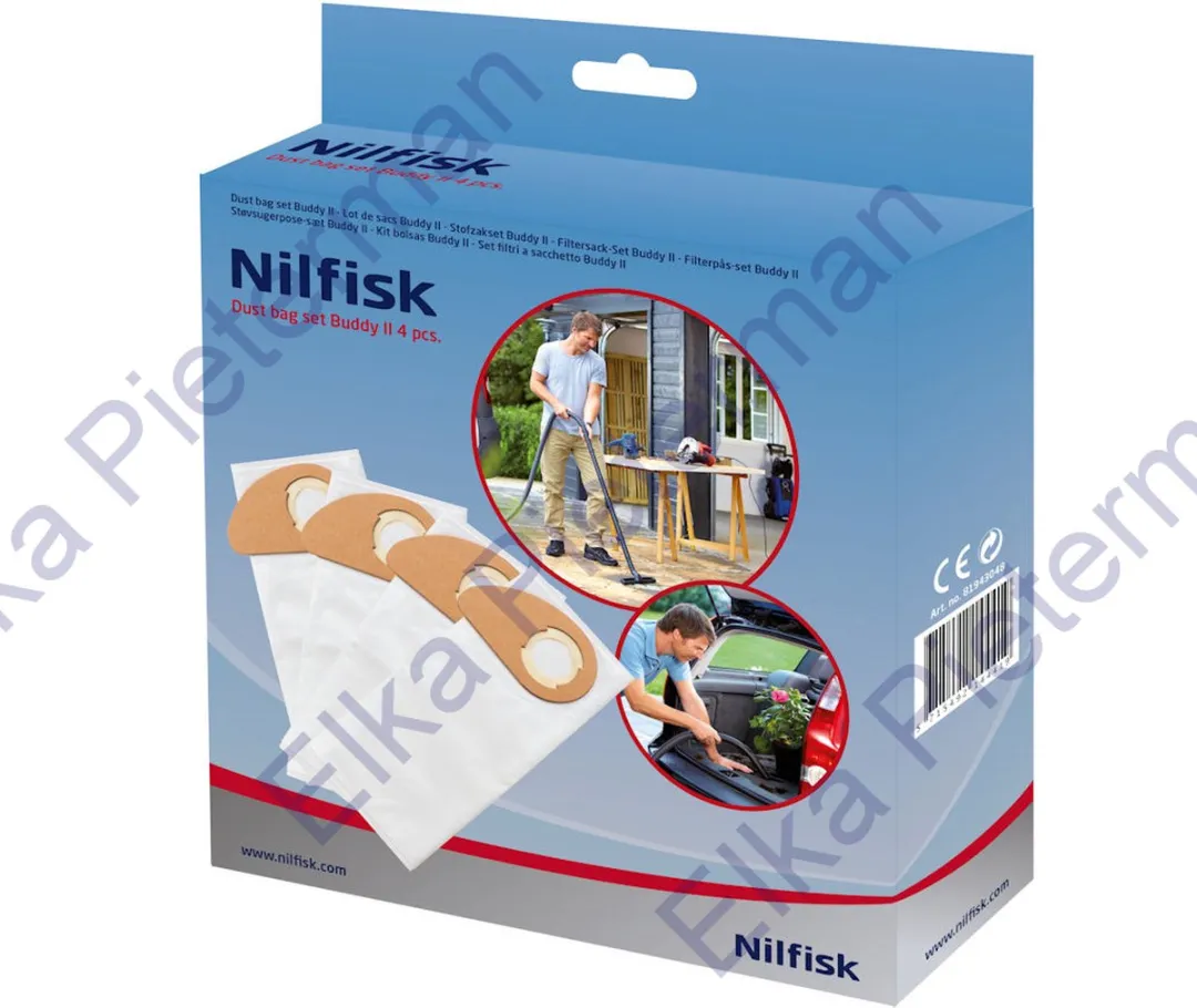 Nilfisk Buddy 2 Serie Stofzakken - 4 Stuks