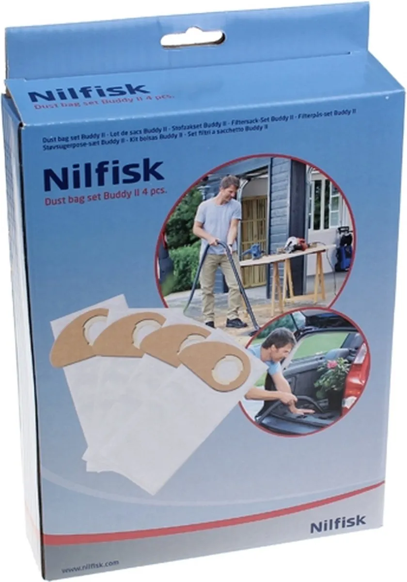 Nilfisk Buddy 2 Serie Stofzakken - 4 Stuks - afbeelding 6 van 6
