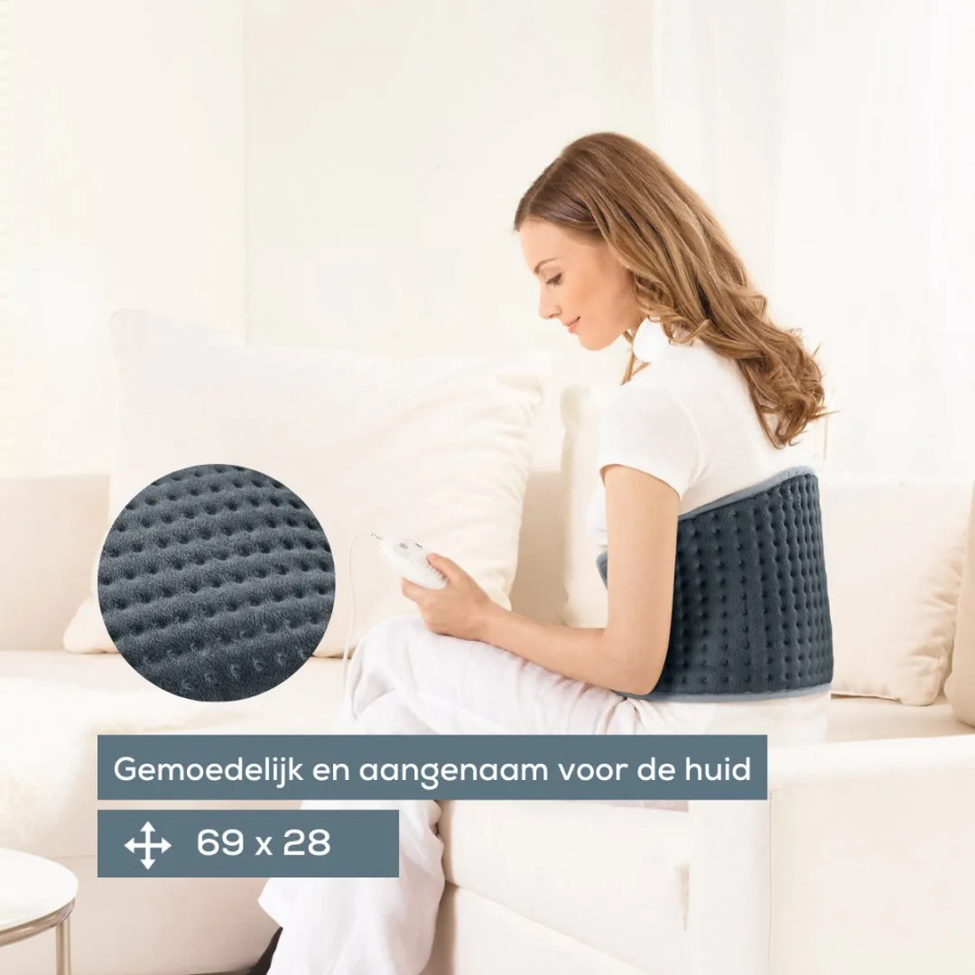 Beurer HK 49 Cosy Warmtekussen 69x28cm - 3 standen - Grijs