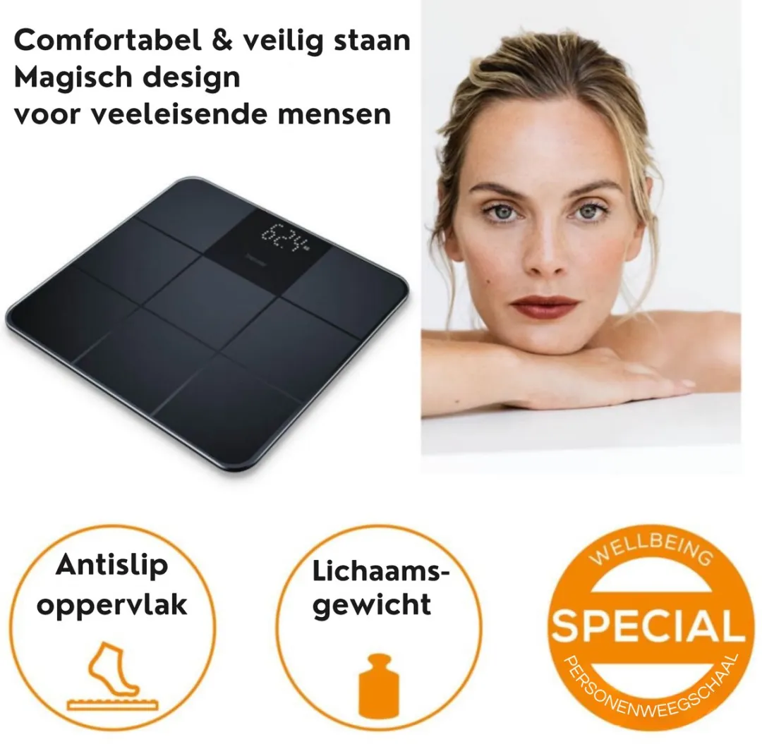 Beurer GS 235 Personenweegschaal - 180 kg - Zwart