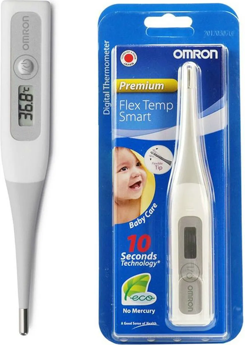Omron Eco Flex Temp Smart Koortsthermometer MC-343F-E - Grijs/Wit
