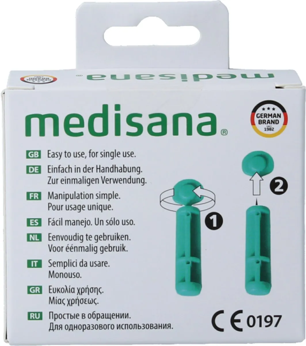 Medisana Lancetten MediTouch GlucoDock - 10 Teststrips