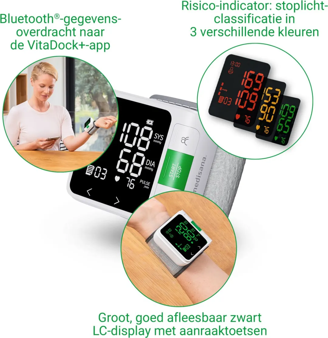 Medisana BW 360 Polsbloeddrukmeter - 199 metingen - Wit - afbeelding 6 van 6